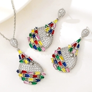 Show details for Unique Cubic Zirconia Irregular 2 Piece Jewelry Set Show details for Unique Cubic Zirconia Irregular 2 Piece Jewelry Set