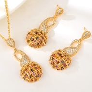 Show details for Nickel Free Copper or Brass Cubic Zirconia 2 Piece Jewelry Set with Worldwide Shipping Show details for Nickel Free Copper or Brass Cubic Zirconia 2 Piece Jewelry Set with Worldwide Shipping