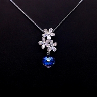 Show details for Nickel Free Platinum Plated Swarovski Element Pendant Necklace with Easy Return Show details for Nickel Free Platinum Plated Swarovski Element Pendant Necklace with Easy Return