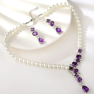 Picture of Best Artificial Pearl Platinum Plated 2 Piece Jewelry Set