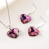 Show details for Fashion Swarovski Element Love & Heart 2 Piece Jewelry Set Show details for Fashion Swarovski Element Love & Heart 2 Piece Jewelry Set
