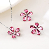Show details for Fashion Swarovski Element Platinum Plated 2 Piece Jewelry Set Show details for Fashion Swarovski Element Platinum Plated 2 Piece Jewelry Set
