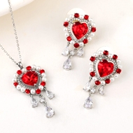 Show details for Fashion Platinum Plated 2 Piece Jewelry Set with Worldwide Shipping Show details for Fashion Platinum Plated 2 Piece Jewelry Set with Worldwide Shipping