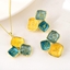Show details for Attractive Green Zinc Alloy 2 Piece Jewelry Set For Your Occasions