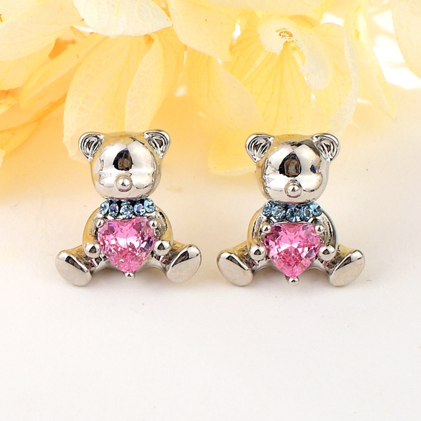 Picture of Origninal Bear Pink Dangle Earrings