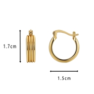 Picture of New Season Gold Plated Party Small Hoop Earrings with SGS/ISO Certification