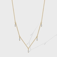 Picture of Cubic Zirconia Gold Plated Pendant Necklace Online Only