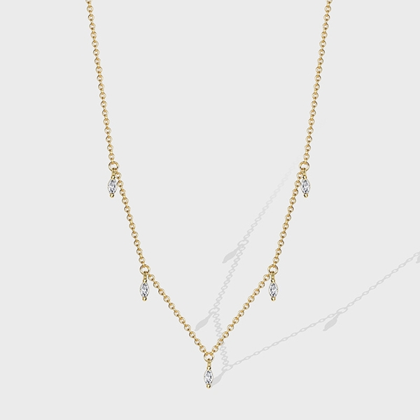 Picture of Cubic Zirconia Gold Plated Pendant Necklace Online Only