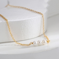 Picture of Beautiful Artificial Pearl Geometric Pendant Necklace