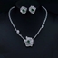 Show details for Low Cost Platinum Plated Flower 2 Piece Jewelry Set with Low Cost