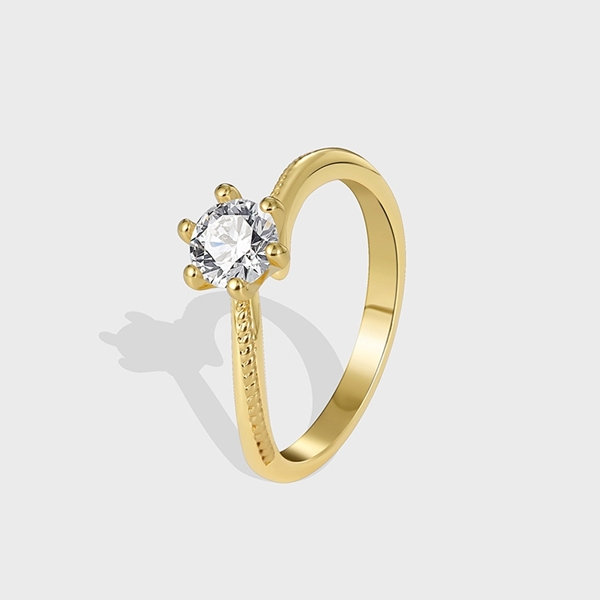 Picture of Low Cost Gold Plated White Fashion Ring with Low Cost