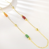 Picture of Pretty Resin Colorful Fashion Sweater Necklace