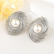 Picture of Pretty Artificial Pearl White Dangle Earrings