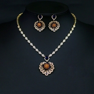 Show details for Pretty Cubic Zirconia Gold Plated 2 Piece Jewelry Set Show details for Pretty Cubic Zirconia Gold Plated 2 Piece Jewelry Set