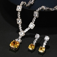 Picture of Best Cubic Zirconia Geometric 2 Piece Jewelry Set