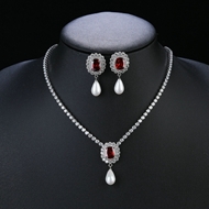 Picture of Eye-Catching Red Luxury 2 Piece Jewelry Set with Member Discount