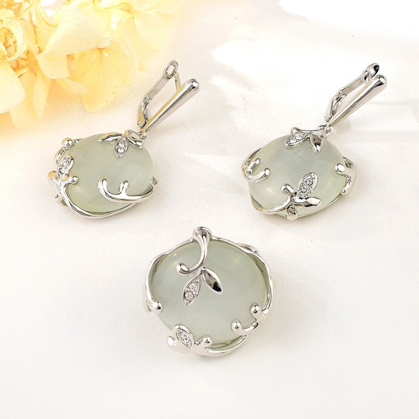 Picture of Trendy Platinum Plated Party 2 Piece Jewelry Set with No-Risk Refund