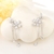 Picture of White Platinum Plated Dangle Earrings with SGS/ISO Certification