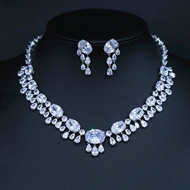 Show details for Luxury Platinum Plated 2 Piece Jewelry Set with Worldwide Shipping Show details for Luxury Platinum Plated 2 Piece Jewelry Set with Worldwide Shipping
