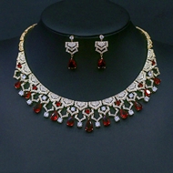 Show details for Unique Cubic Zirconia Copper or Brass 2 Piece Jewelry Set Show details for Unique Cubic Zirconia Copper or Brass 2 Piece Jewelry Set