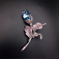 Show details for Brand New Pink Platinum Plated Brooche with Easy Return Show details for Brand New Pink Platinum Plated Brooche with Easy Return