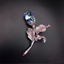 Show details for Brand New Pink Platinum Plated Brooche with Easy Return