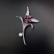 Show details for Irresistible Purple Fashion Brooche in Exclusive Design Show details for Irresistible Purple Fashion Brooche in Exclusive Design