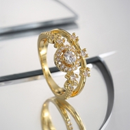 Picture of Reasonably Priced Gold Plated Party Fashion Ring with Low Cost