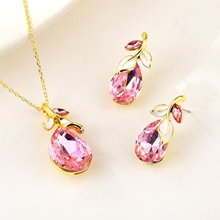 Show details for Featured Pink Artificial Crystal 2 Piece Jewelry Set with Full Guarantee