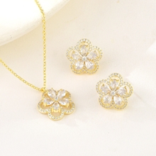 Show details for Wholesale Gold Plated Delicate 2 Piece Jewelry Set with No-Risk Return