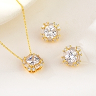 Show details for Copper or Brass Cubic Zirconia 2 Piece Jewelry Set with Unbeatable Quality Show details for Copper or Brass Cubic Zirconia 2 Piece Jewelry Set with Unbeatable Quality