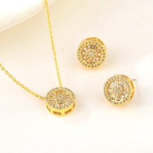 Show details for Attractive White Gold Plated 2 Piece Jewelry Set For Your Occasions