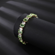 Picture of Famous Geometric Cubic Zirconia Fashion Bracelet for Ladies