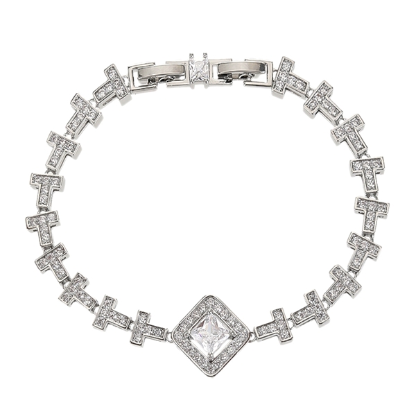 Picture of Good Cubic Zirconia White Fashion Bracelet