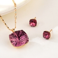 Show details for Famous Geometric Swarovski Element 2 Piece Jewelry Set Show details for Famous Geometric Swarovski Element 2 Piece Jewelry Set