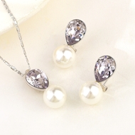 Show details for Impressive White Copper or Brass 2 Piece Jewelry Set with Low MOQ Show details for Impressive White Copper or Brass 2 Piece Jewelry Set with Low MOQ