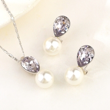 Show details for Impressive White Copper or Brass 2 Piece Jewelry Set with Low MOQ