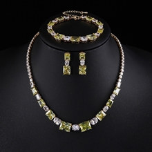 Show details for Eye-Catching Yellow Cubic Zirconia 3 Piece Jewelry Set with Member Discount