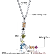 Picture of Eye-Catching Colorful Platinum Plated Pendant Necklace with Member Discount