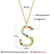 Picture of Staple Monogram Cubic Zirconia Pendant Necklace