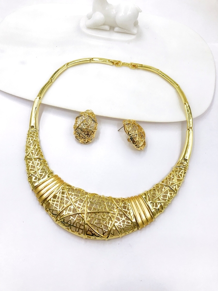 Picture of Sparkly Dubai 14 Inch 2 Piece Jewelry Set