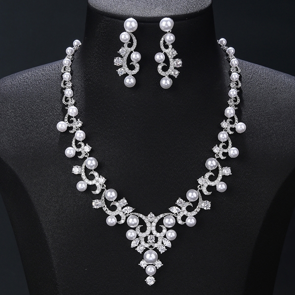 Picture of Pretty Cubic Zirconia Simple 2 Piece Jewelry Set