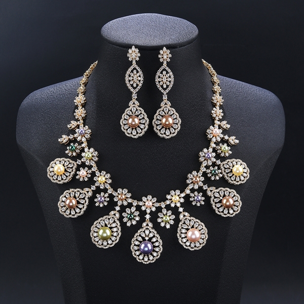 Picture of Simple Cubic Zirconia 2 Piece Jewelry Set Online Only