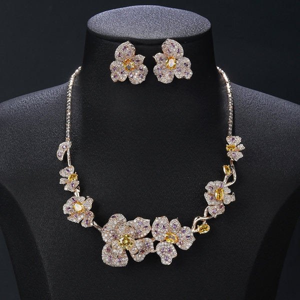 Picture of Simple Cubic Zirconia 2 Piece Jewelry Set with 3~7 Day Delivery