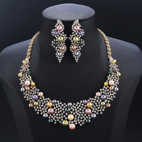 Picture of Recommended Colorful Gold Plated 2 Piece Jewelry Set from Top Designer