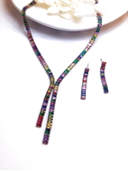 Show details for Impressive Colorful Cubic Zirconia 2 Piece Jewelry Set with Low MOQ Show details for Impressive Colorful Cubic Zirconia 2 Piece Jewelry Set with Low MOQ