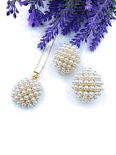 Show details for Staple shell pearl Simple 2 Piece Jewelry Set