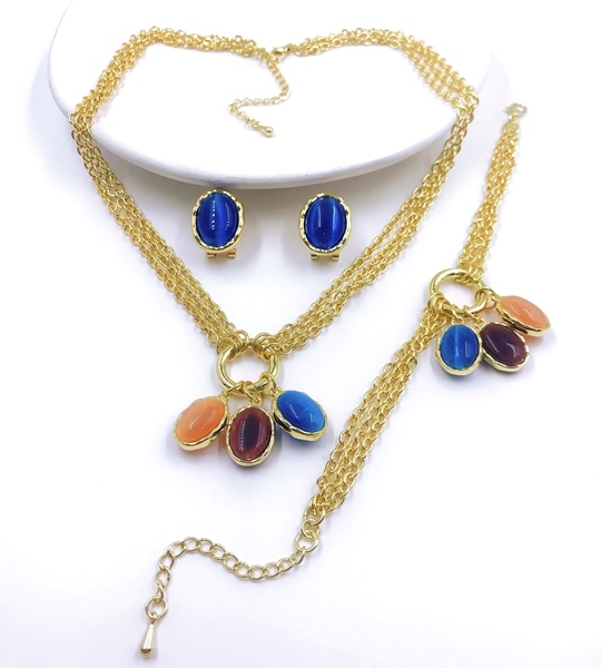 Picture of New Season Colorful Party 3 Piece Jewelry Set with Worldwide Shipping