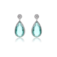 Show details for New Rhinestone Platinum Plated Chandelier Earrings Show details for New Rhinestone Platinum Plated Chandelier Earrings