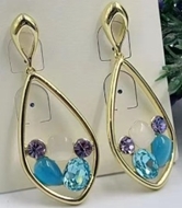 Show details for Trendy Colorful Nature Topaz Tassel Earrings with No-Risk Refund